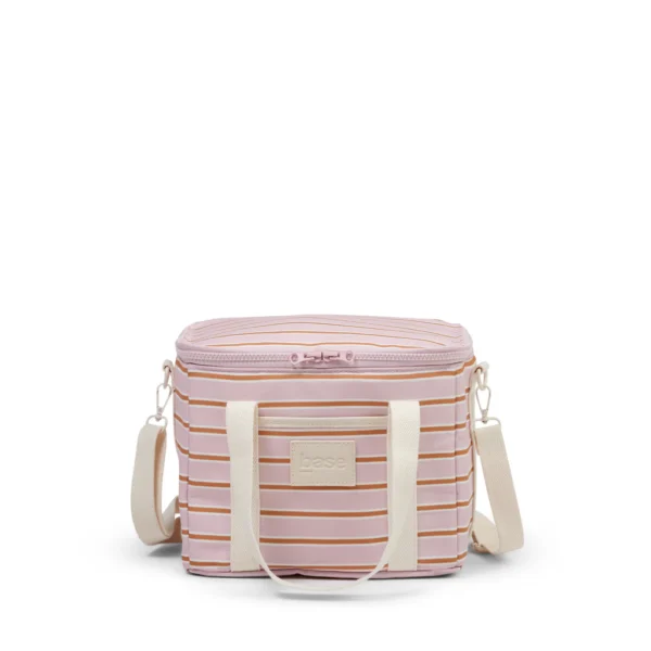 Base - Soft Pink/Rust Stripe Lunch Bag