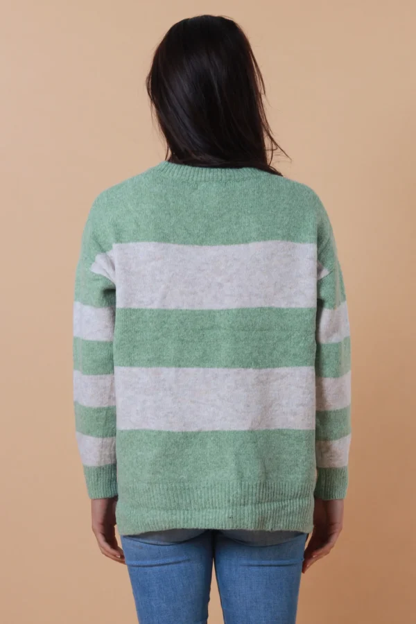 Sage Block Stripe Knit - Image 3