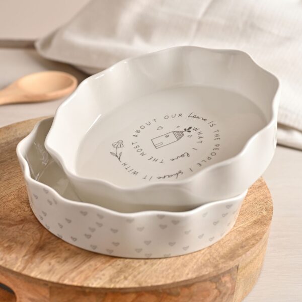 Scalloped Pie Dish What I Love - Image 4