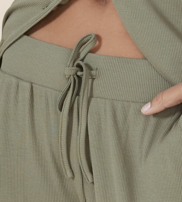 Gingerlilly - Olive Emilia Ribbed Lounge PJ set - Image 2